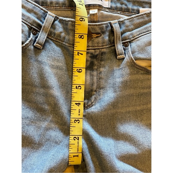 Paige Verdugo Crop Light Wash Distressed Jeans Size 29 - Picture 7 of 8